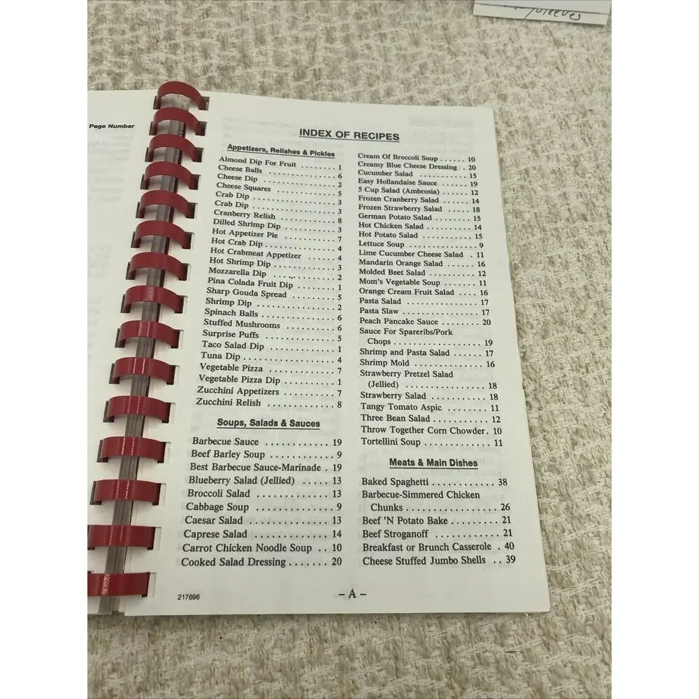1996 spiral cookbook Bread Of Life Evangelical United Methodist Church